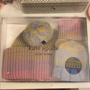 Kate Spade mitten and beanie set